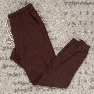 2/$20 Aerie waffle knit joggers, brown, size small